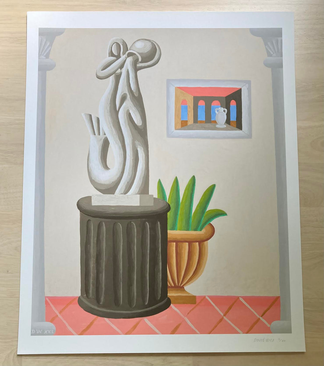 Interior with Statue | 16 x 20